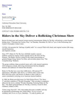 Riders in the Sky Deliver a Rollicking Christmas Show