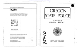 Oregon State Police on February 25, 1931 and the House Approved It on March 1, EXPLOSIVE DISPOSAL