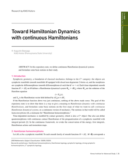 Toward Hamiltonian Dynamics with Continuous Hamiltonians