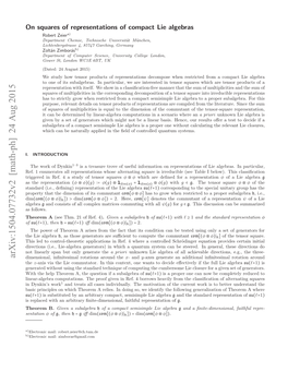 Arxiv:1504.07732V2 [Math-Ph] 24 Aug 2015 Rgee Nrf Td Ftno Squares Tensor of Study a 4 Square Alternating Ref