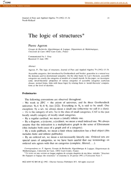 The Logic of Structures*