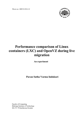 Performance Comparison of Linux Containers (LXC) and Openvz During Live Migration