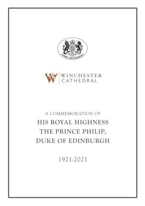 His Royal Highness the Prince Philip, Duke of Edinburgh