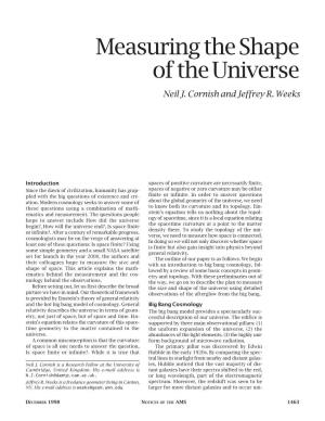 Measuring the Shape of the Universe Neil J