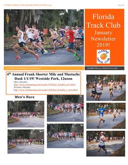 Men's Race 4Th Annual Frank Shorter Mile And
