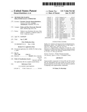 (12) United States Patent (10) Patent No.: US 7,166,734 B2 Shenai-Khatkhate Et Al