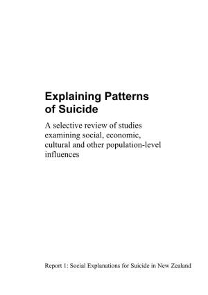 Explaining Patterns of Suicide