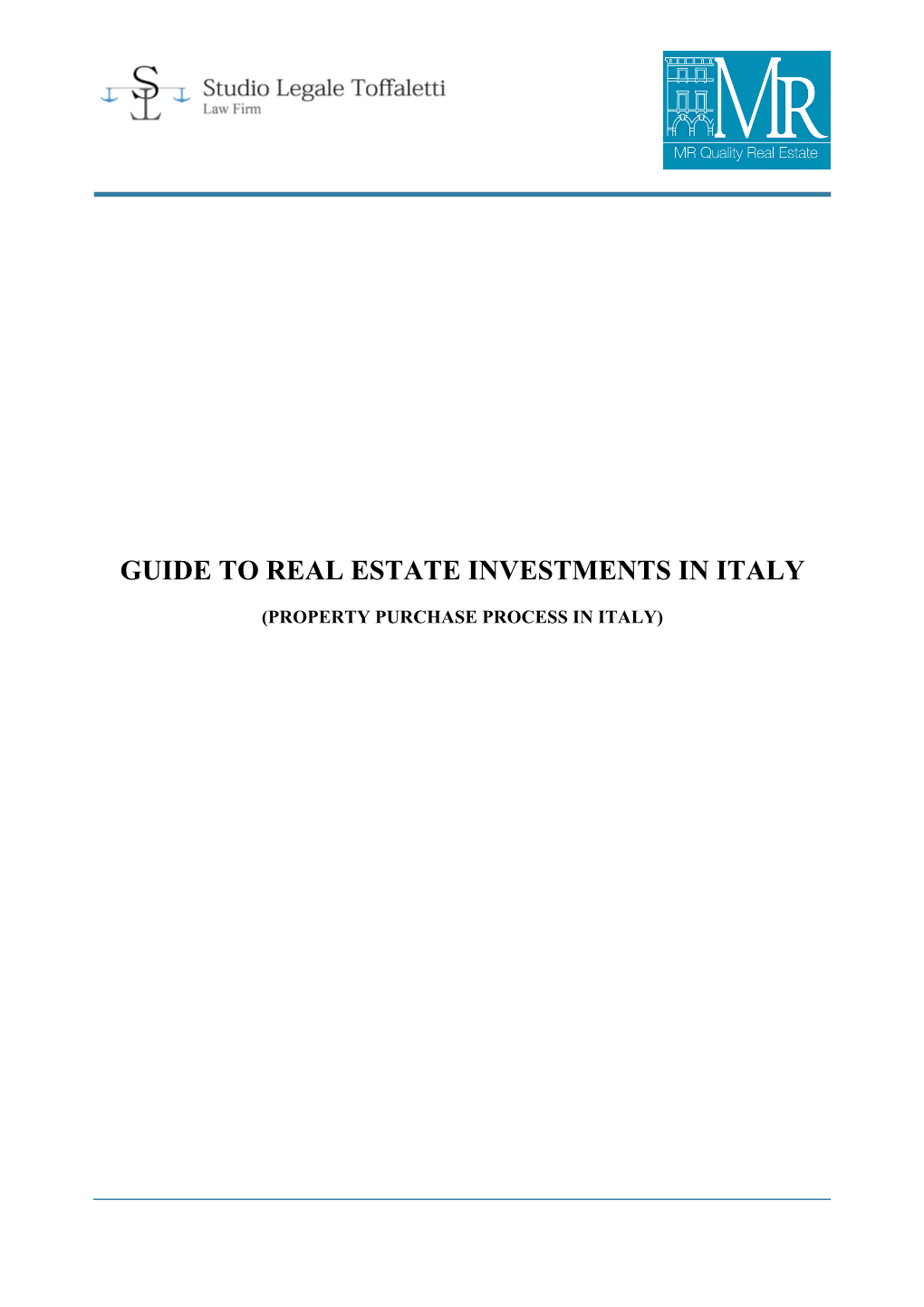 Guide to Property Purchase Process in Italy