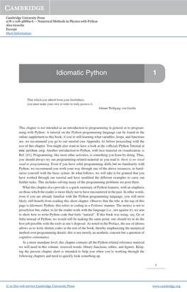 Idiomatic Python 1 Idiomati