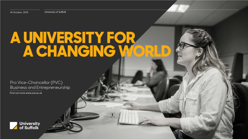 A University for a Changing World