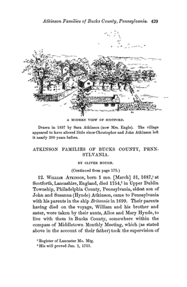 Atkinson Families of Bucks County, Pennsylvania* 429 Drawn in 1897