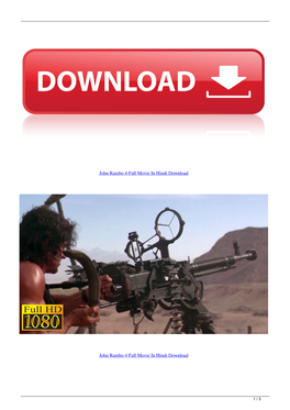 John Rambo 4 Full Movie in Hindi Download