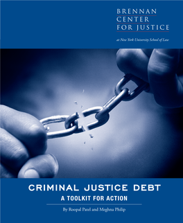 Criminal Justice Debt a Toolkit for Action