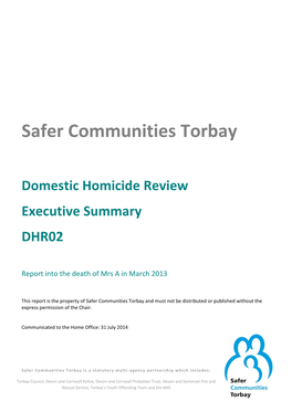 Safer Communities Torbay