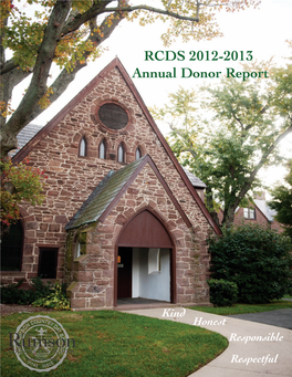 RCDS 2012-2013 Annual Donor Report