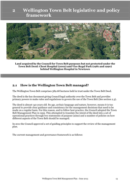 Wellington Town Belt Management Plan - June 2013 13 Governance