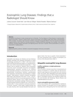 Eosinophilic Lung Diseases: Findings That a Radiologist Should Know