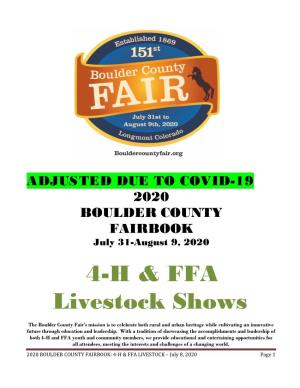 4-H & FFA Livestock Shows