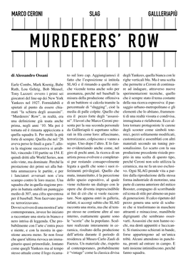 MURDERERS' ROW by Alessandro Ossani