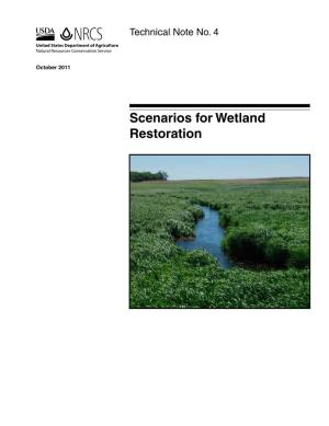 Scenarios for Wetland Restoration Issued October 2011