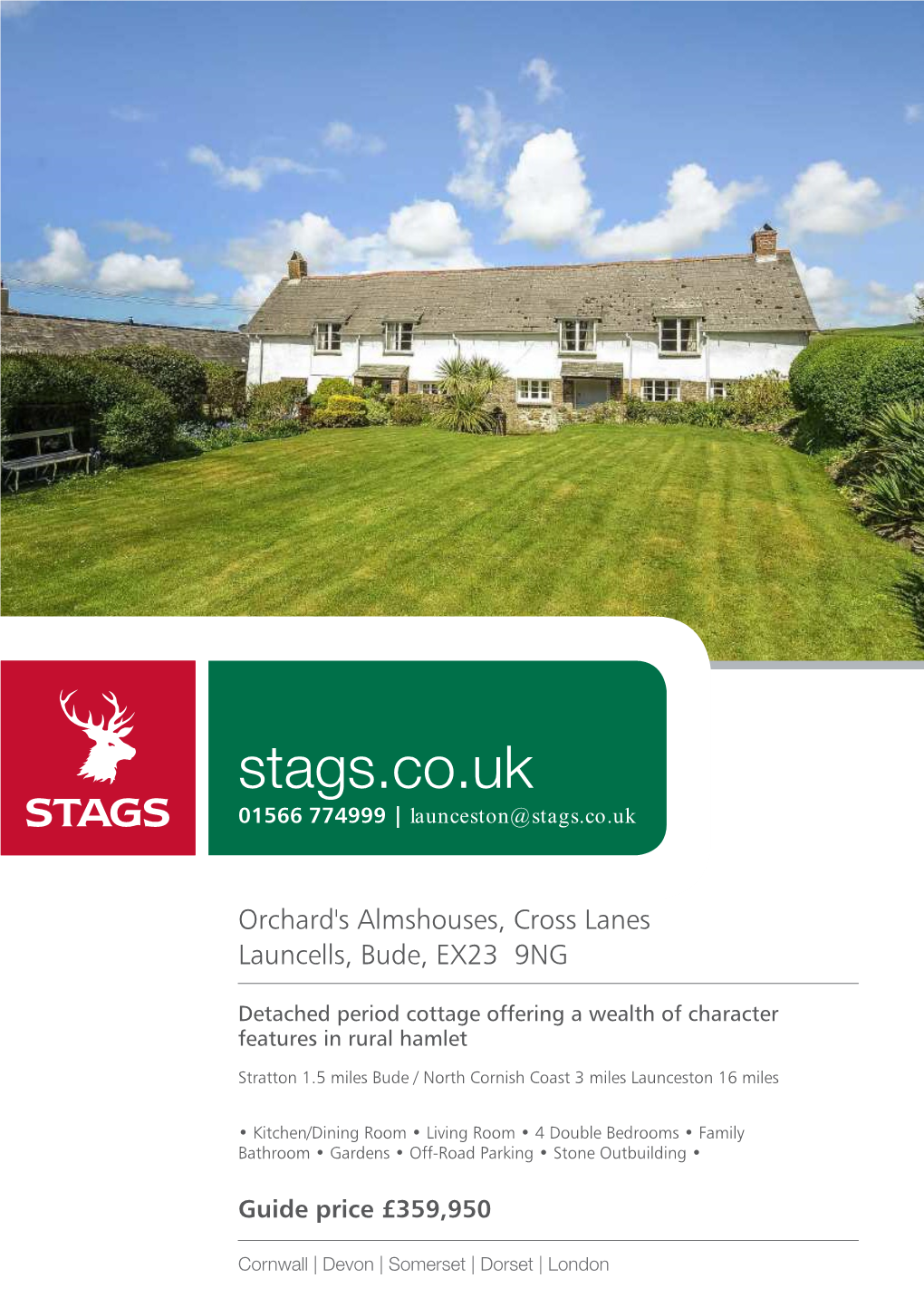 Stags.Co.Uk 01566 774999 | Launceston@Stags.Co.Uk