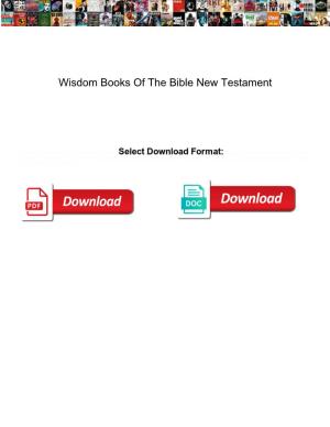 Wisdom Books of the Bible New Testament