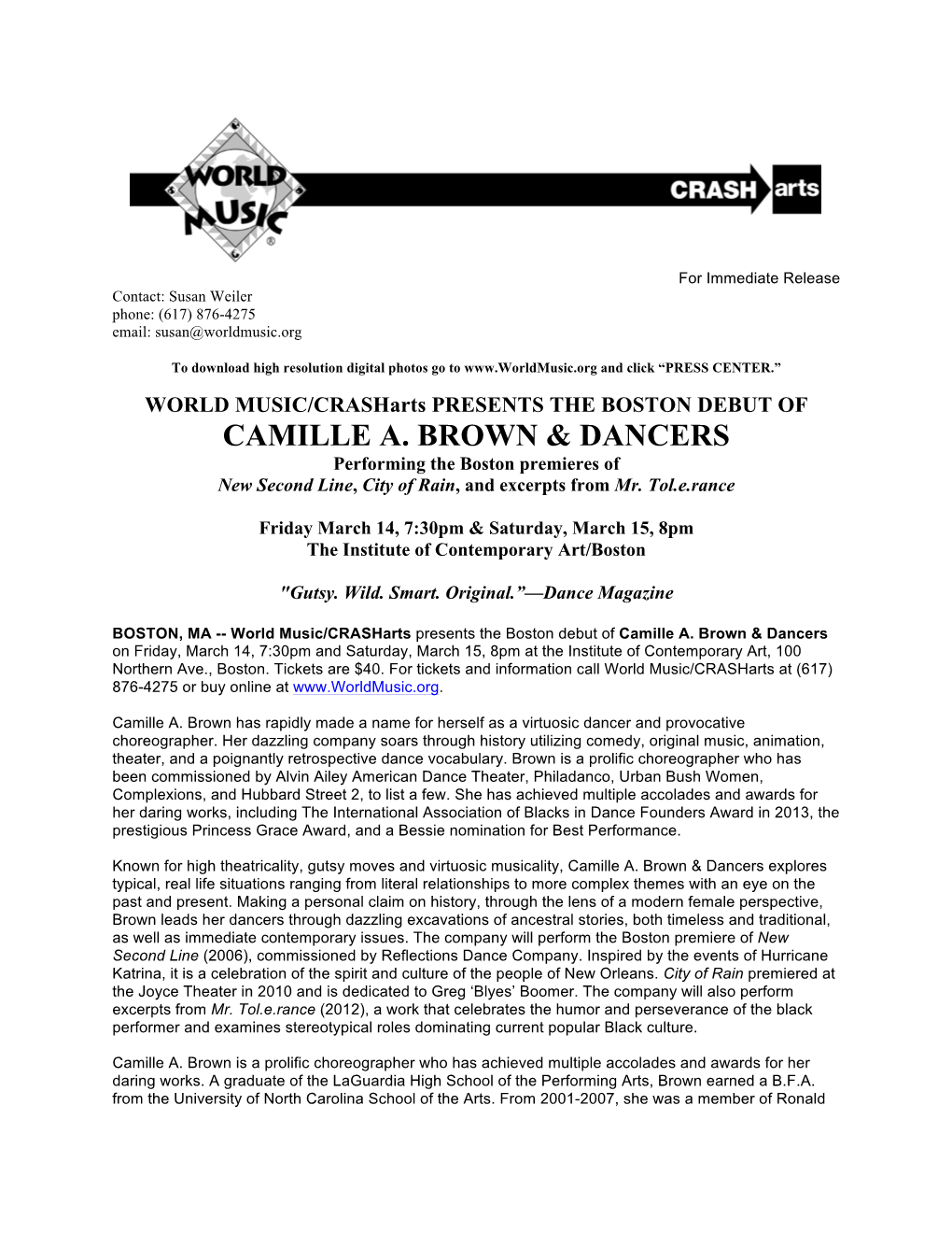 Camille A. Brown & Dancers