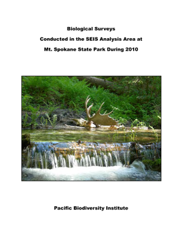 Biological Surveys Conducted in the SEIS Analysis Area at Mt