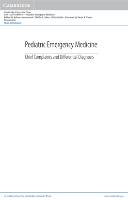 Pediatric Emergency Medicine Edited by Rebecca Jeanmonod , Shellie L