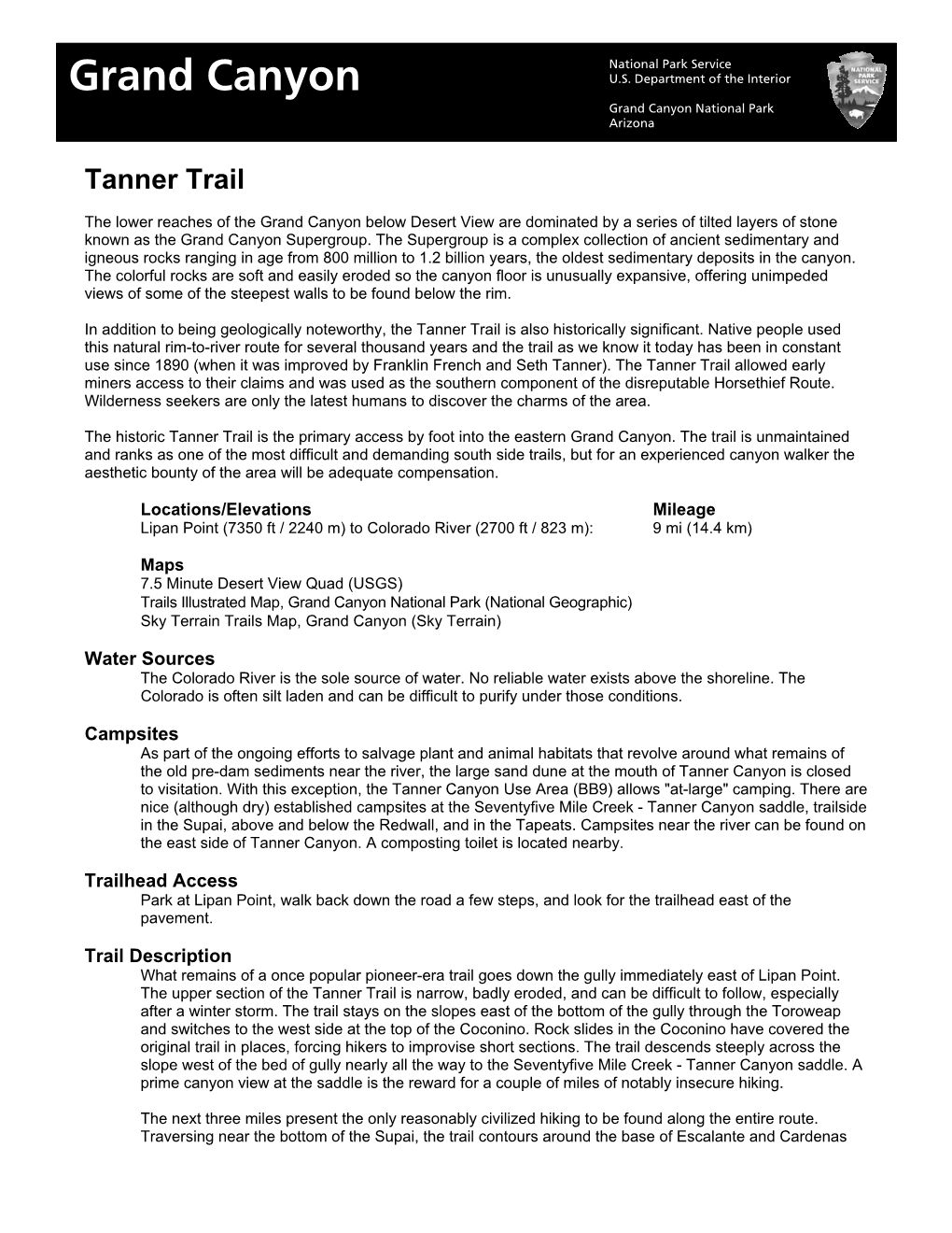 Tanner Trail