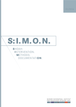 Shoah: Intervention. Methods. Documentation. S:I.M.O.N