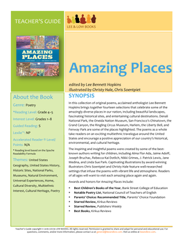 Teacher's Guide Amazing Places 2016