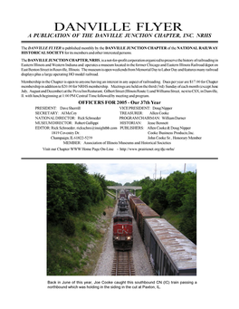 Danville Flyer a Publication of the Danville Junction Chapter, Inc