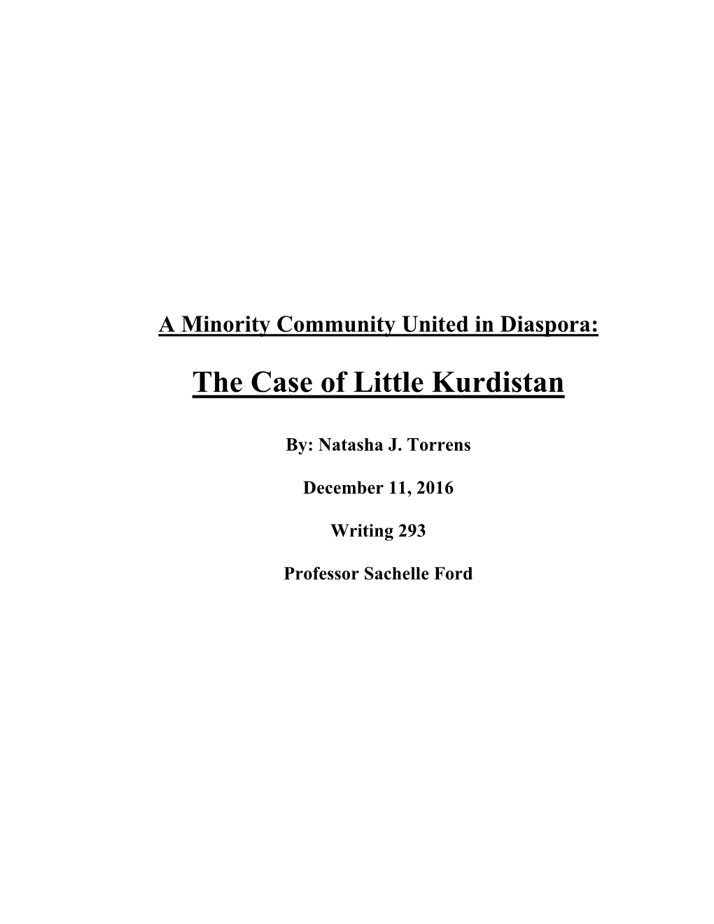 The Case of Little Kurdistan