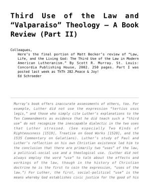 Theology &#8211