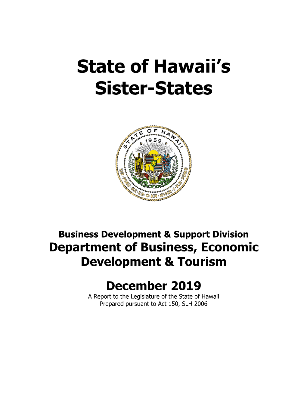 State of Hawaii's Sister-States