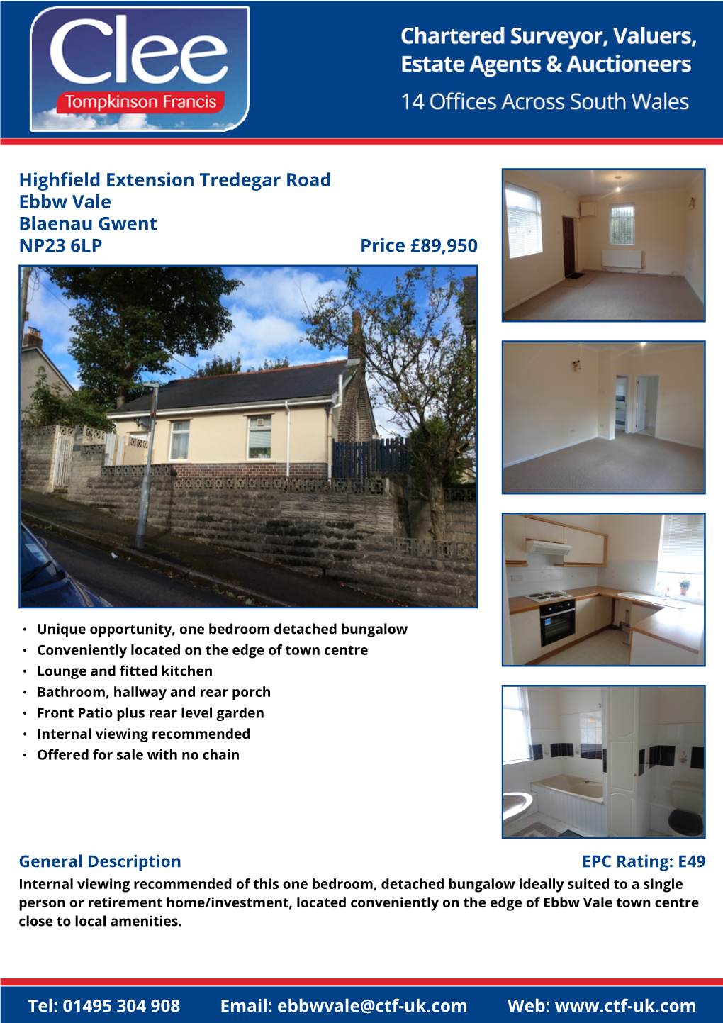 Highfield Extension Tredegar Road Ebbw Vale Blaenau Gwent Price