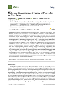 Molecular Diagnostics and Detection of Oomycetes on Fiber Crops