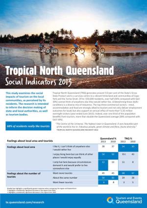 Tropical North Queensland Social Indicators 2013