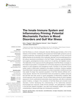 The Innate Immune System and Inflammatory Priming: Potential Mechanistic Factors in Mood Disorders and Gulf War Illness