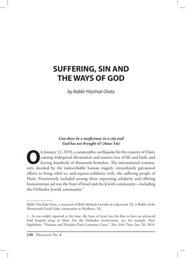 Suffering, Sin and the Ways of God