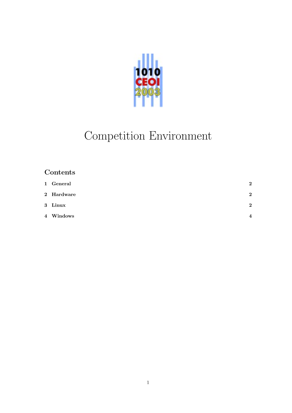 Competition Environment