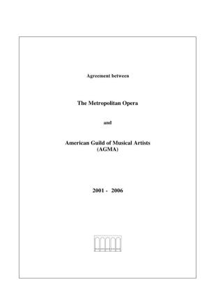 The Metropolitan Opera American Guild of Musical Artists