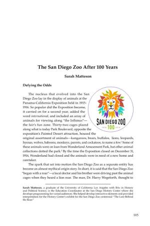 The San Diego Zoo After 100 Years