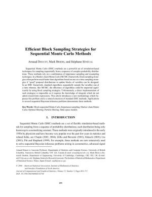 Efficient Block Sampling Strategies for Sequential Monte Carlo Methods
