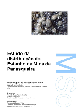 Estudo Da Distribuição Do Estanho Na Mina Da Panasqueira