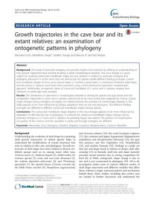Growth Trajectories in the Cave Bear and Its Extant