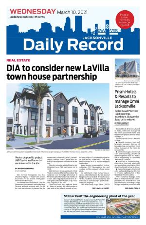 DIA to Consider New Lavilla Town House Partnership