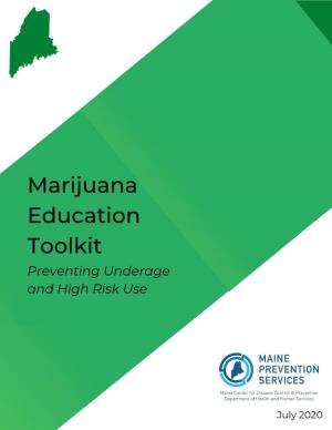 Maine Marijuana Education Toolkit