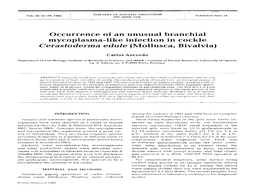 Occurrence of an Unusual Branchial Mycoplasma-Like Infection in Cockle Cerastoderma Edule (Mollusca, Bivalvia)